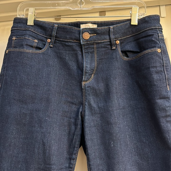 Loft Outlet Curvy Skinny Jeans Dark Wash Size 12 - Picture 6 of 13